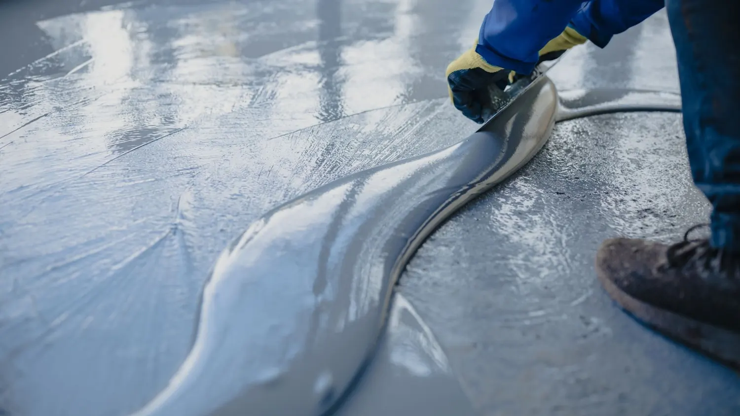 Epoxy squeegee application by Floor Firm in Logansport, IN